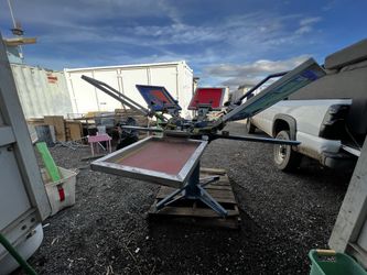 Hopkins 6 Color, Manual Screen Printing Press