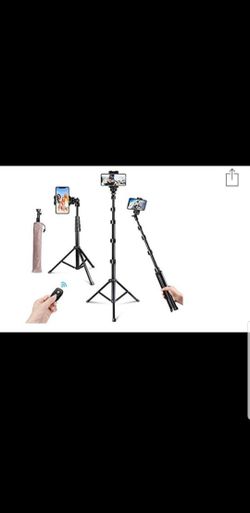 Selfie stick with tripod