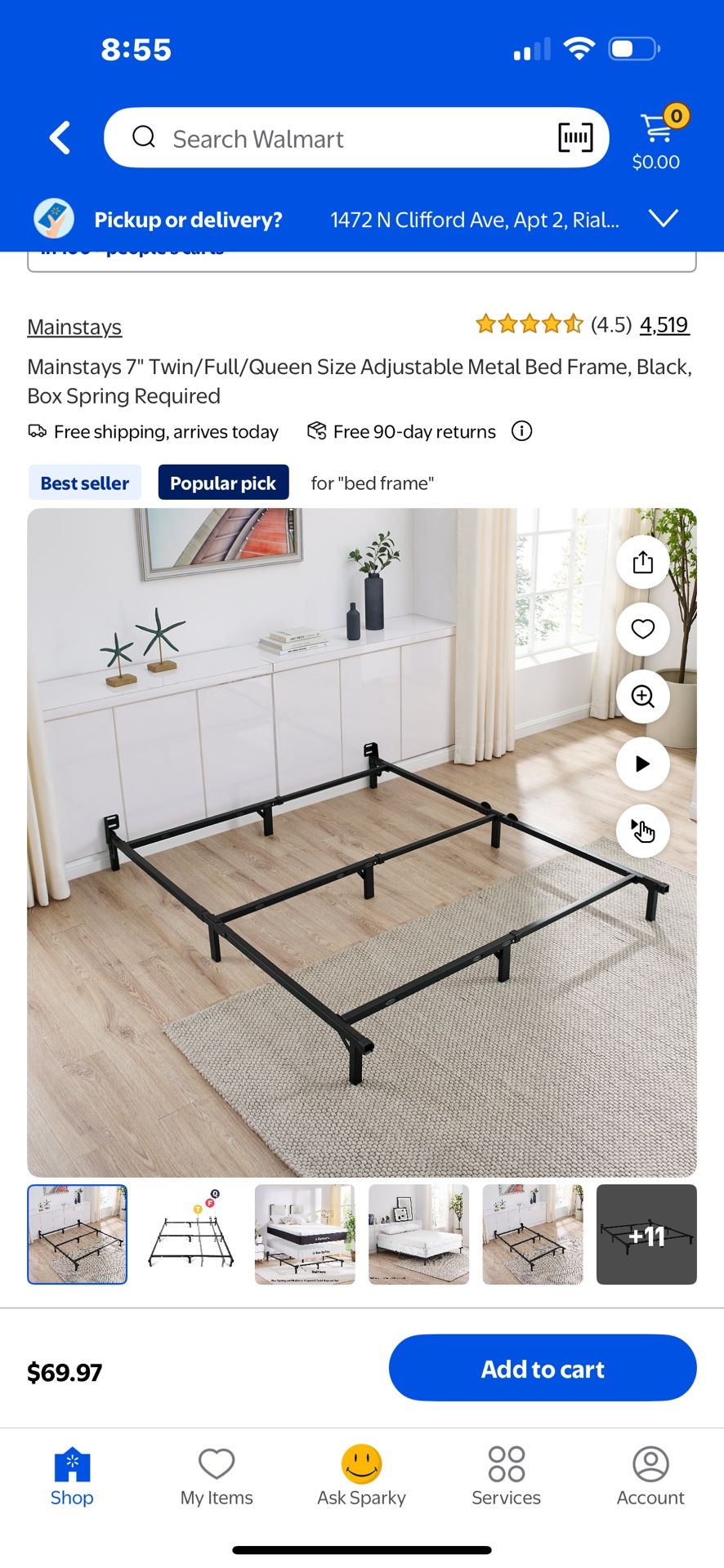Adjustable Metal Bed Frame