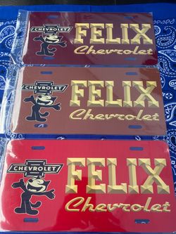 impala chevy bomb lowrider felix plates accessorie
