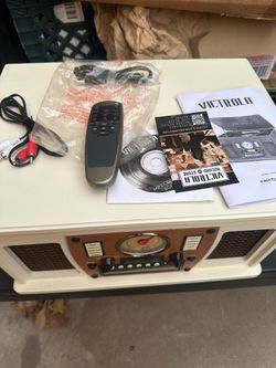 Victrola Navigator 8-in-1 Bluetooth Record Player with Built-in Speaker