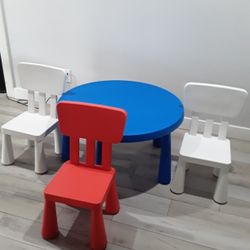 Kid Plastic Table Set