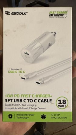 Brand new in box usb c car charger