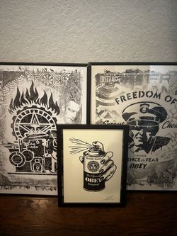 (3) Obey Shepard Fairey Prints