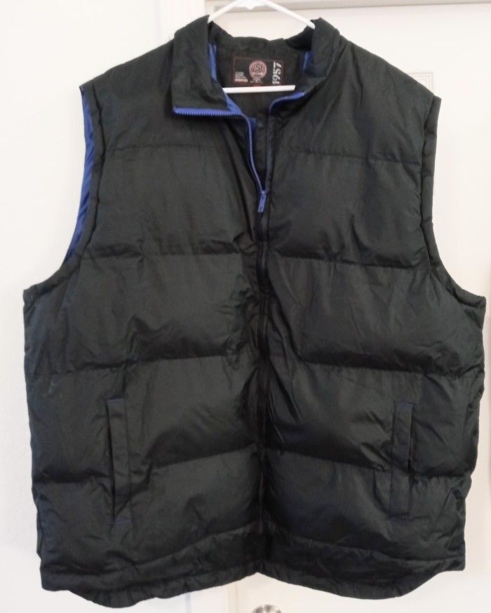 Mens Black And Blue Vest