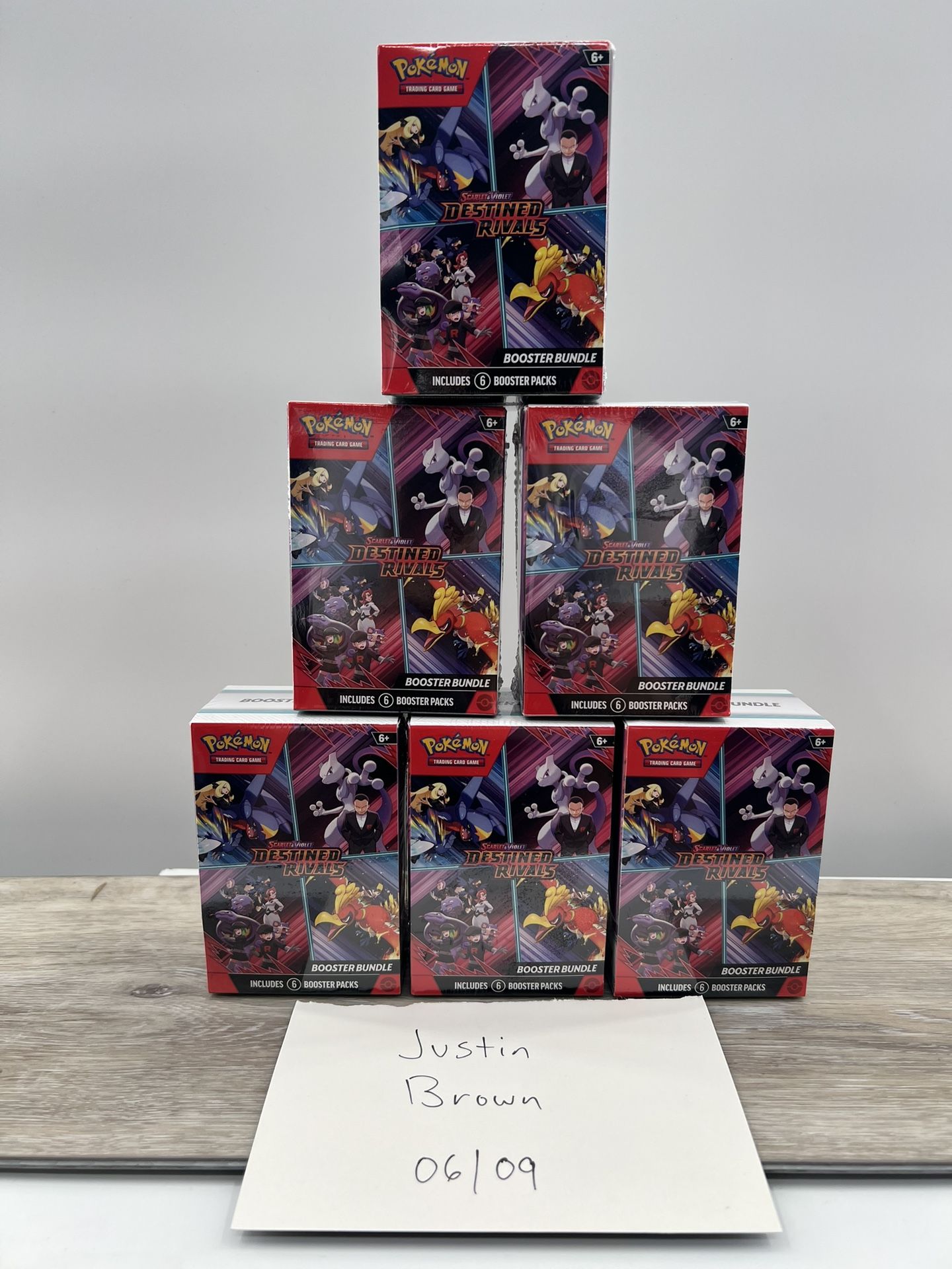 Pokemon Scarlet & Violet Destined Rivals Booster Bundle X6