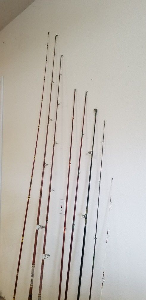 Fishing Rods $5 Each Or $25 For All 8