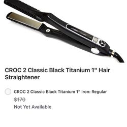 CROC 2 Classic Black Titanium 1" Hair Straightener