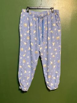 Old Navy Polar Bears That Sleigh Blue Flannel Jogger Pajama Pants Winter