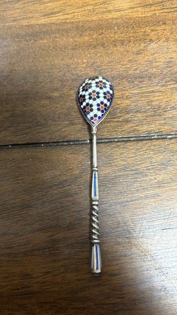 vintage enamel spoons