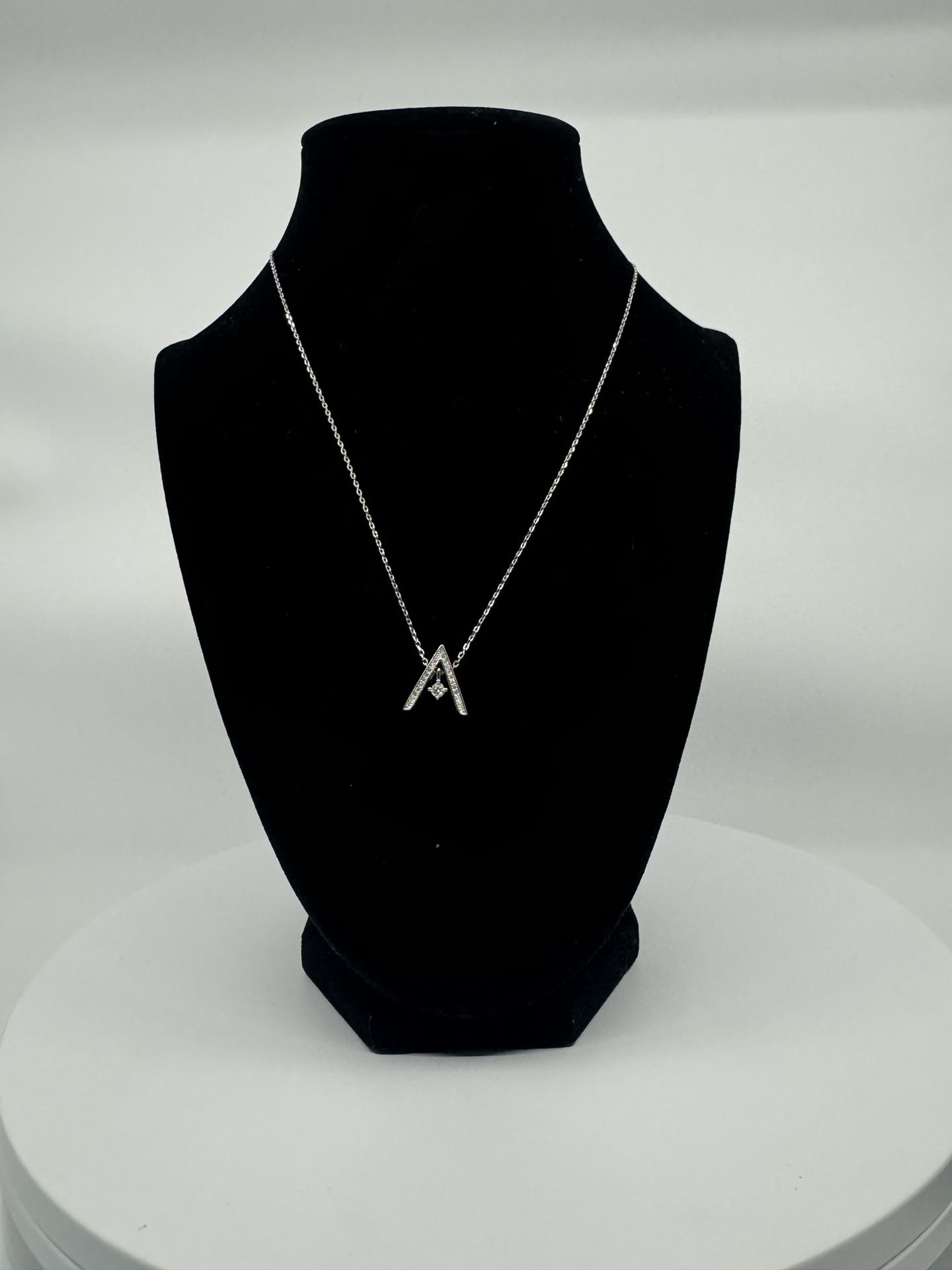 Diamond A shaped necklace