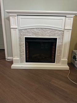 Fireplace electric mower heat LED screen