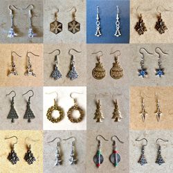 Christmas holiday winter charm earrings jewelry for sale!