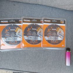 Ridgid 5 inch multi cut blades 3 blades 