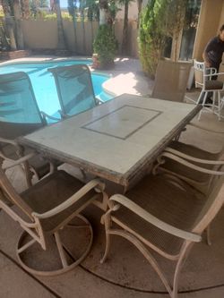 Patio table 6 chairs