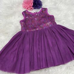 Pippa & Julie Formal Purple Dress w/ Headband *12 Months 