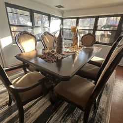 Beautiful, Large Dining Table And Chairs