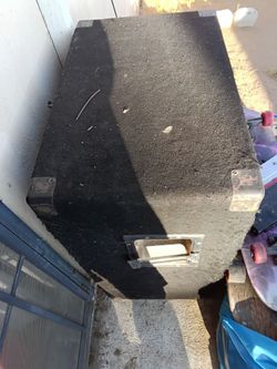 Large Black Carpet-Covered Speaker Cabinet