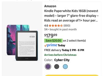 Kindle Paperwhite Kids Gen2 16gb