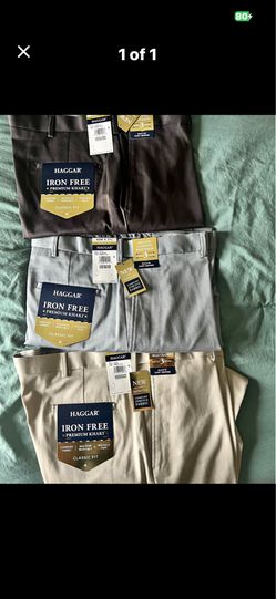 Haggar Iron Free Premium Khaki Men's Pants - Classic Fit - Brand New with tags
