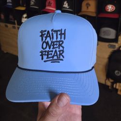 Faith Over Fear Blue Imperial Snapback Hat