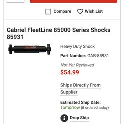 Gabriel FleetLine 85000 Series Shocks 85931