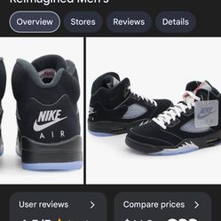 Air Jordan 5 Retro OG Black Metallic Reimagined Men's