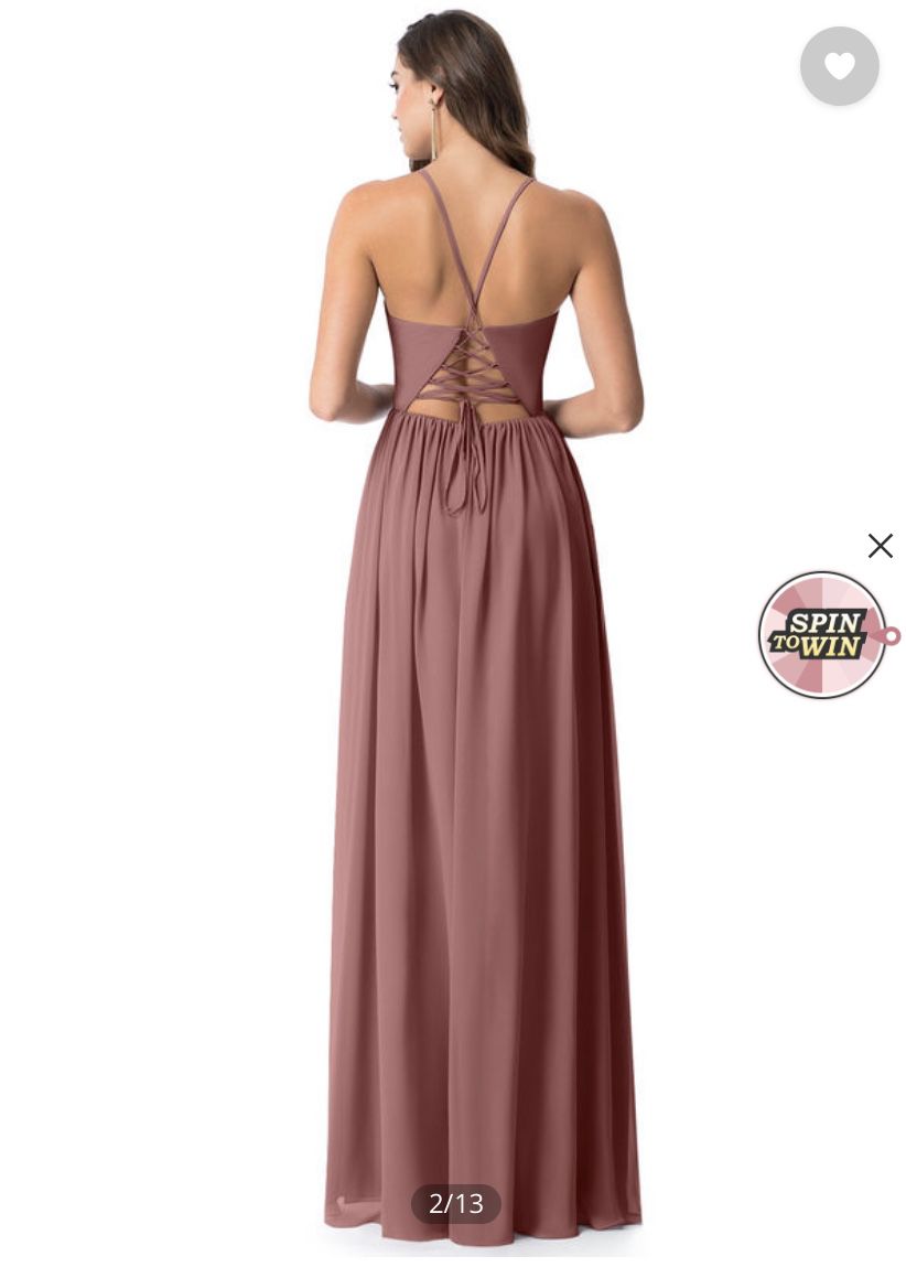 Azazie Bridesmaid Dress Desert Rose size 0