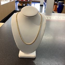 18k Yellow Gold Rope Chain 50% off!
