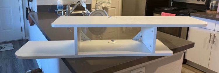 White Floating TV Wall Console
