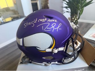 Randy Moss Signed Minnesota Vikings Riddell Speed Authentic Helmet