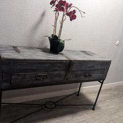 Antique Gray Black Table 