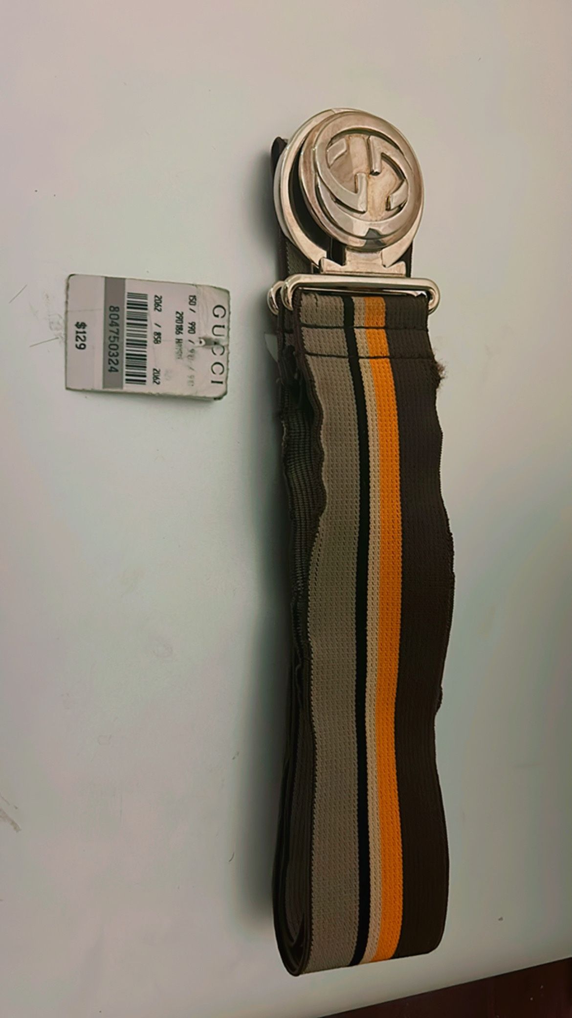 Authentic Gucci Belt With Receipt/Tag