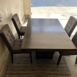 Expanding Dining Table With Chairs