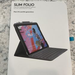 Logitech Slim Folio iPad (7th/8th Gen) Keyboard 