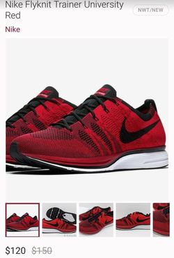 NIKE Flyknit Trainer (University Red/Black-White) Mens 11