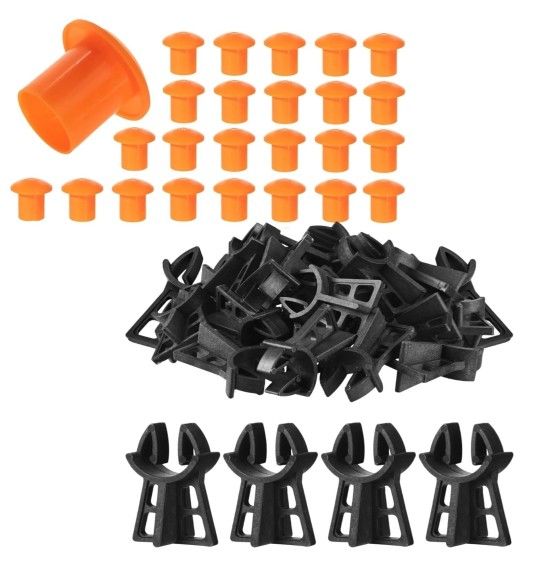 344 Pack Rebar Chairs Plastic Heavy Duty Spacer for Concrete Fits Bar Sizes 3-5 and 106 Pack Rebar Caps Cover 