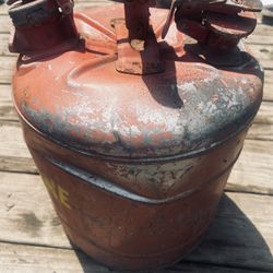 Antique Gasoline Can  5 Gallon  Metal 