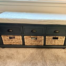 42” 3-Drawer storage W. 3 Rattan Baskets ( Beaverton Pickup)
