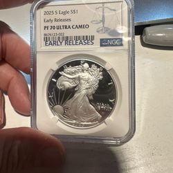 2025 S Eagle S $1 PF 70 Early Release ULTRA CAMEO 