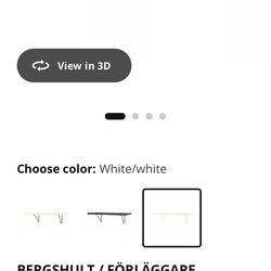 BERGSHULT / FÖRLÄGGARE Wall shelf, white/white, 31 1/2x11 3/4"