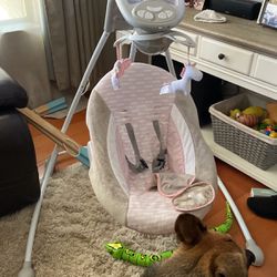 Ingenuity Pink Baby Swing