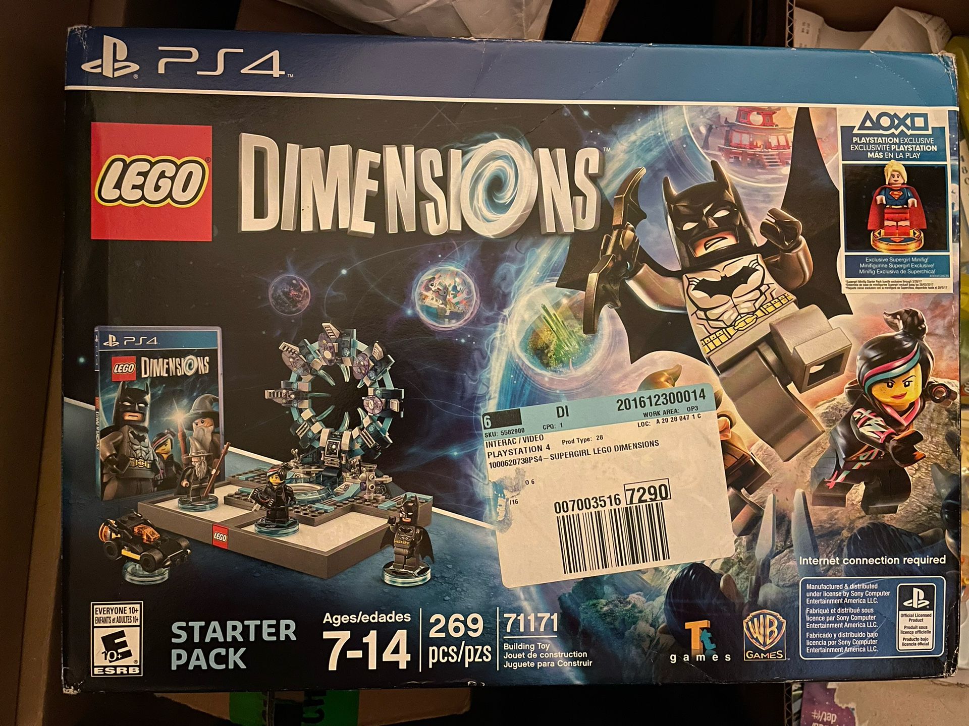 Lego Dimensions Starter Pack 269 pcs # 71171 w/ Super Girl Rare