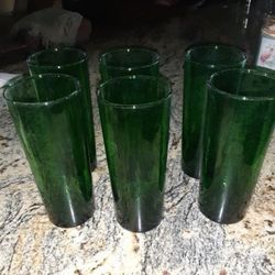 Vintage Anchor Hocking Emerald Tumblers 