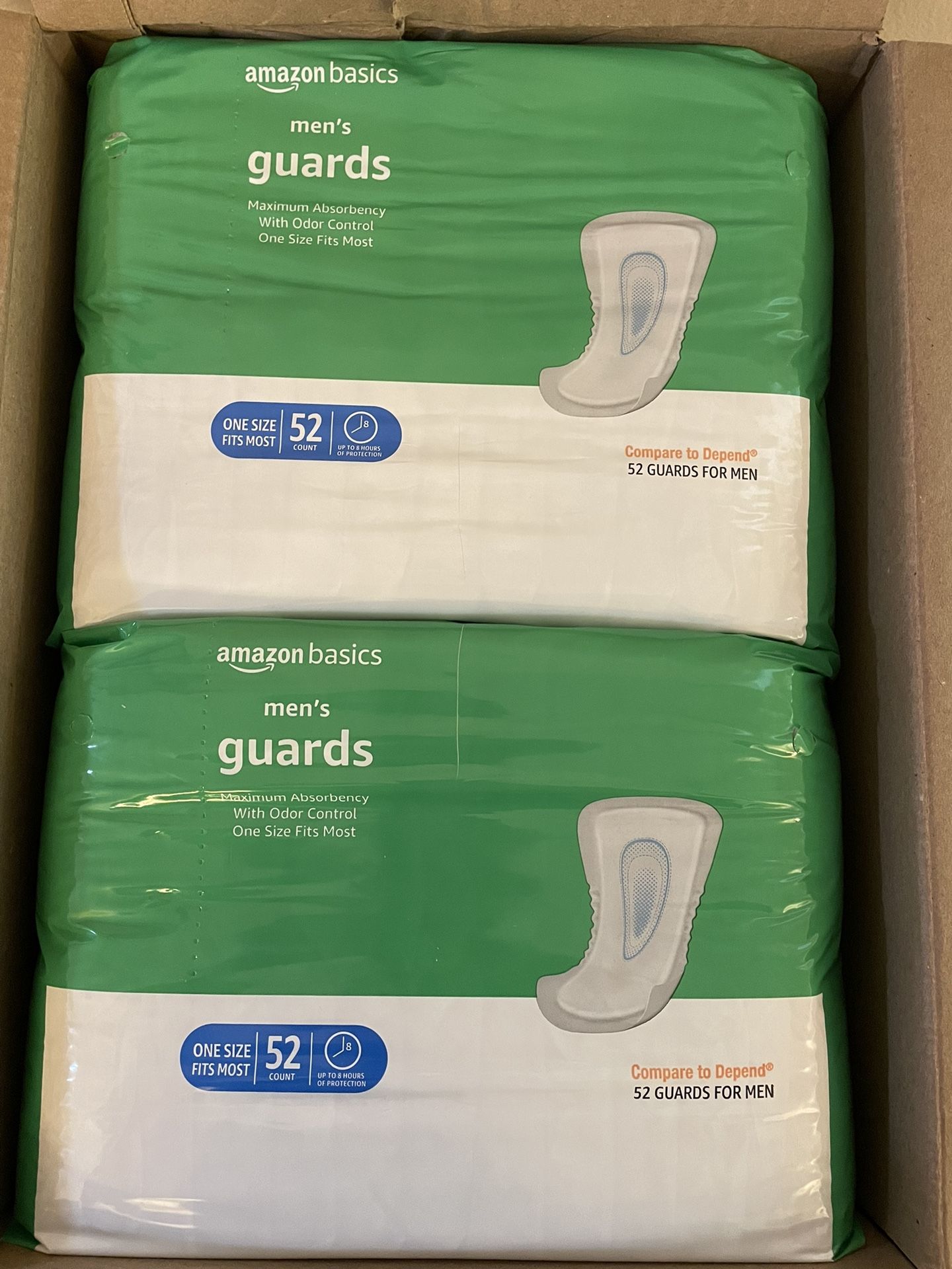 Amazon Basics Incontinence Guard For Men, Count 104yy