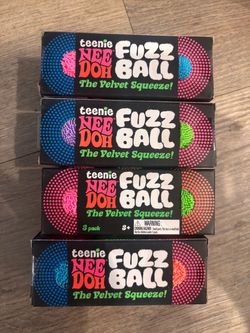 Teenie Nee Doh Fuzz Ball 3 pack