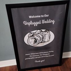 Unplugged Wedding Poster With Frame