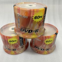 Playo DVD+R Recordable Disc (60 Discs Bundle)