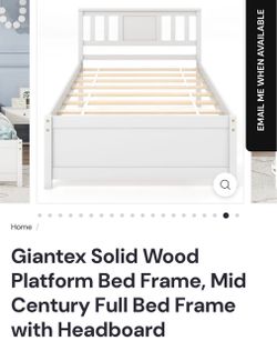 Giantex Solid Wood Platform Bed Frame