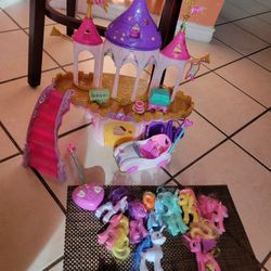 My Little Pony Set, Castle,  Remote Cintrol Car A D Figures 